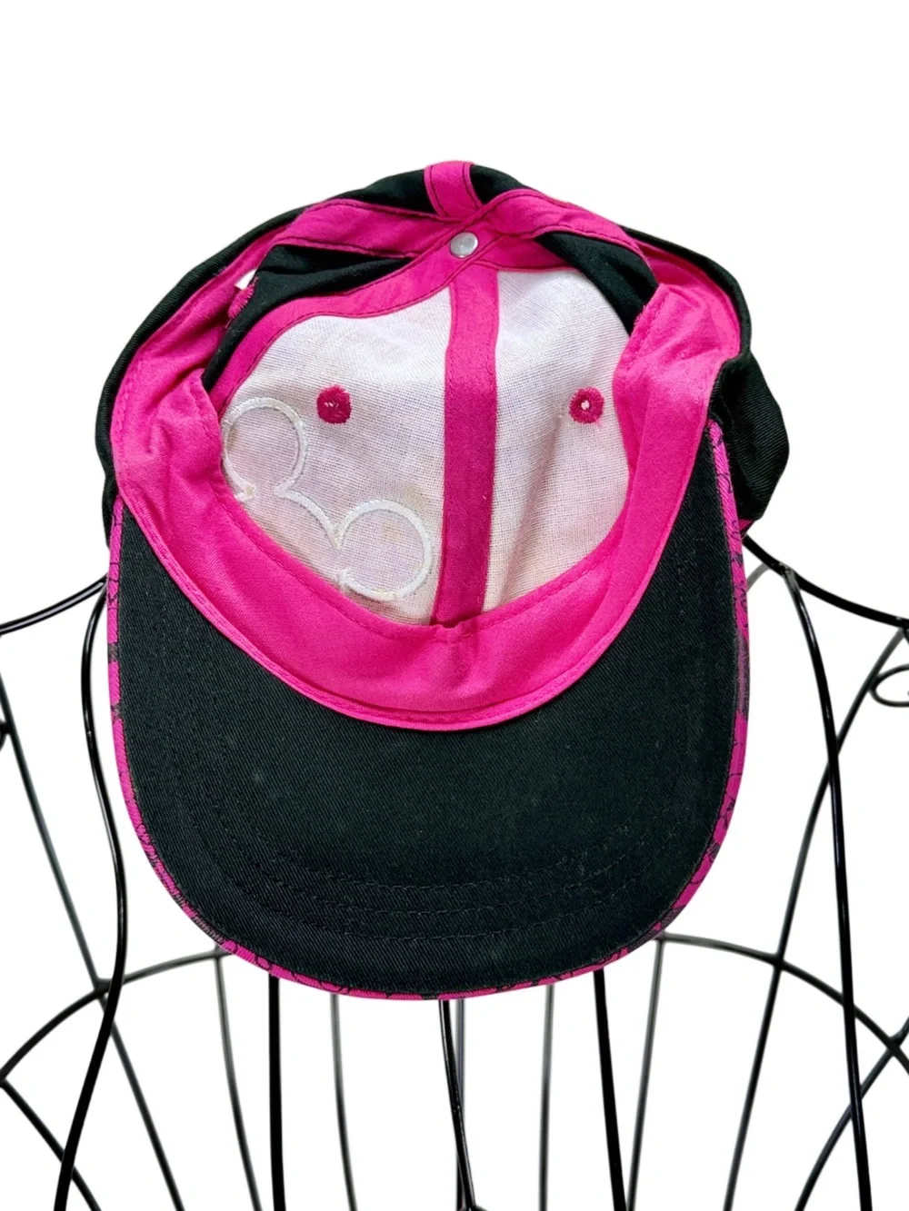Disney Black and Red Mickey Ear Cap with Gray Trim